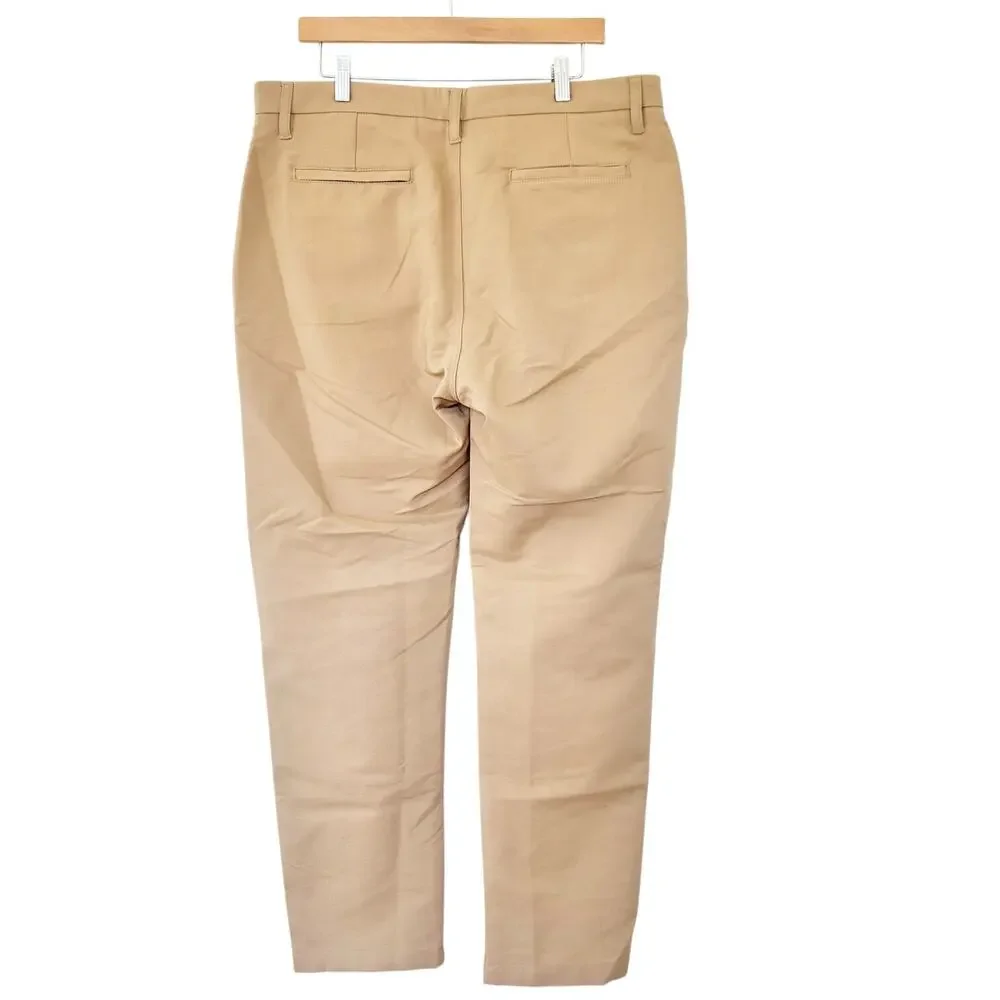 Woodies Tan Flat Front Pants 37x31